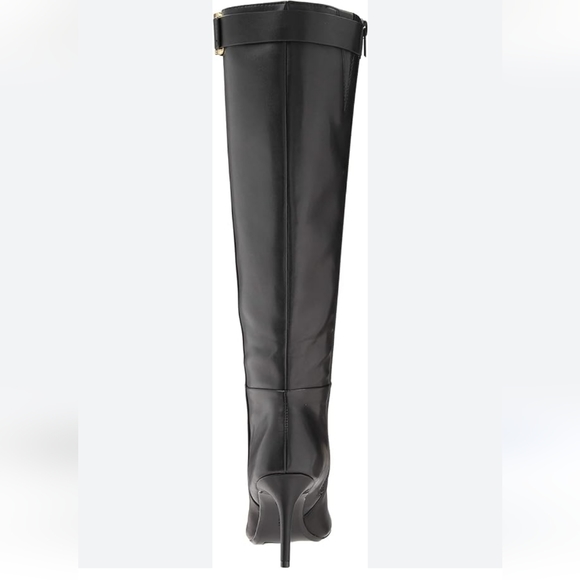 New. Women's Calvin Klein Glydia Cow-Silk Knee High Black Leather Boots sz 7.5 - Picture 15 of 16